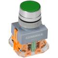 Кнопка управления D7-11T d=22мм 1NC+1NO с фиксацией зеленая GENERICA
