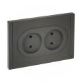 FORTE&PIANO Розетка 2-местная без заземления с защитными шторками безвинтовое крепление 10А FP325 се