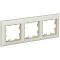 BRITE Рамка 3-местная РУ-3-Бр бежевый/жемчужный IEK