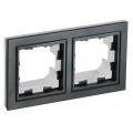 BRITE Рамка 2-местная IP44 РУ-2-БрЧ-44 черный IEK