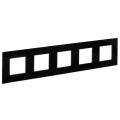 SKANDY Рамка 5-местная SK-F25Bl стекло черный IEK