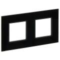 SKANDY Рамка 2-местная SK-F22Bl стекло черный IEK