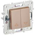 SKANDY Выключатель жалюзи 10А SK-V12Sa песочный IEK