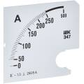 Шкала сменная для амперметра Э47 250/5А класс точности 1,5 96х96мм IEK