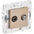 SKANDY Розетка двойная TV+SAT SK-A13Sa песочный IEK
