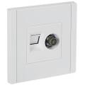 FORTE&PIANO Розетка двойная TV+RJ45 кат.5E FP236 белый IEK