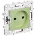SKANDY Розетка без заземления с защитными шторками 10А SK-R01G мятный IEK