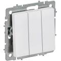 BRITE Выключатель 3-клавишный 10А ВС10-3-0-БрАБ арктический белый IEK