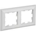 BRITE Рамка 2-местная РУ-2-БрАБ арктический белый/белый IEK