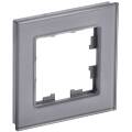 BRITE Рамка 1 -местная РУ-1-2-БрСе стекло серый IEK