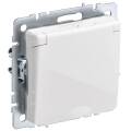 BRITE Розетка 1-местная с заземлением с защитными шторками и крышкой 16А IP20 РСбш10-3-БрБ белый IEK