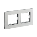 Рамка 2-местная РУ-2-1-Бр, металл, алюминий, BRITE IEK BR-M22-M-01-K47