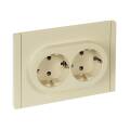 FORTE&PIANO Розетка 2-местная с заземлением без защитных шторок безвинтовое крепление 16А FP424 вани
