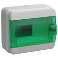 TEKFOR Корпус пластиковый КМПн-8 IP65 зеленая прозрачная дверь IEK