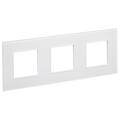 SKANDY Рамка 3-местная SK-F23W стекло арктический белый IEK