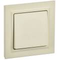 BRITE Выключатель 1-клавишный 10А в сборе ВСР10-1-0-БрКр бежевый IEK