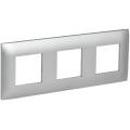 SKANDY Рамка 3-местная SK-F03S серебряный IEK