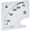 Шкала сменная для амперметра Э47 1600/5А класс точности 1,5 96х96мм IEK