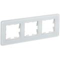 BRITE Рамка 3-местная РУ-3-2-Бр стекло белый RE IEK