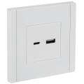 FORTE&PIANO Розетка USB A+C 18Вт FP251 белый IEK