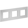 SKANDY Рамка 3-местная SK-F33S металл серебряный IEK