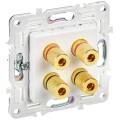 SKANDY Аудиорозетка 4-местная SK-A01W арктический белый IEK