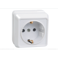 Розетка 1местн. c з/к 16А откр.уст., ОКТАВА (белый), IEK, ERO11-K01-16-DC