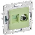SKANDY Розетка двойная TV+RJ45 кат.5E SK-A14G мятный IEK