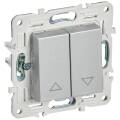 SKANDY Выключатель жалюзи 10А SK-V12S серебряный IEK