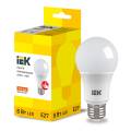 Лампа светодиодная ALFA A60 груша 8Вт 230В 3000К E27 IEK