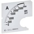 Шкала сменная для амперметра Э47 2500/5А класс точности 1,5 72х72мм IEK