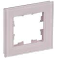 BRITE Рамка 1-местная РУ-1-2-Бр стекло розовый матовый IEK