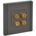 FORTE&PIANO Аудиорозетка 4-местная FP339 серый IEK
