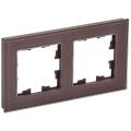 BRITE Рамка 2 -местная РУ-2-2-БрТБ стекло темная бронза IEK