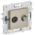 SKANDY Розетка двойная TV+SAT SK-A13Sh шампань IEK