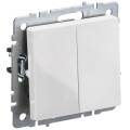 BRITE Выключатель 2-клавишный 10А ВС10-2-0-БрБ белый