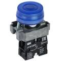 Кнопка управления LA167-BP61 d=22мм 1NO синяя IEK