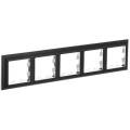BRITE Рамка 5-местная РУ-5-Бр хром/черный IEK