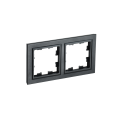 Рамка 2-местная, черная, IEK BR-M22-K02