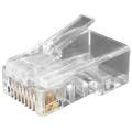 Разъем RJ-45, UTP, Кат.6, 8P8C, уп.100шт, Hyperline PLUG-8P8C-U-C6-100