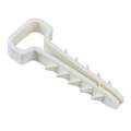 Дюбель-хомут 6х12мм для плоского кабеля нейлон белый (25шт/упак) IEK