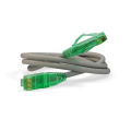 Патч-корд 4 пары, 2хRJ45, 10м, Кат.6a, UTP, серый, LSZH, Hyperline PC-LPM-UTP-RJ45-RJ45-C6a-10M-LSZH-GY