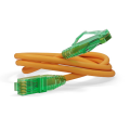 Патч-корд 4 пары, 2хRJ45, 1,5м, Кат.6a, UTP, оранжевый, LSZH, Hyperline PC-LPM-UTP-RJ45-RJ45-C6a-1.5M-LSZH-OR