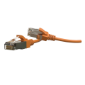 Патч-корд 4 пары, 2хRJ45, 3м, Кат.6, S/FTP, оранжевый, LSZH, Hyperline PC-LPT-SFTP-RJ45-RJ45-C6-3M-LSZH-OR