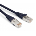 Патч-корд 4 пары, 2хRJ45, 2м, Кат.6, SF/UTP, черный, LSZH, Hyperline PC-LPM-SFTP-RJ45-RJ45-C6-2M-LSZH-BK