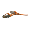 Патч-корд 4 пары, 2хRJ45, 2м, Кат.6, S/FTP, оранжевый, LSZH, Hyperline PC-LPT-SFTP-RJ45-RJ45-C6-2M-LSZH-OR
