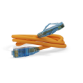 Патч-корд 4 пары, 2хRJ45, 2м, Кат.6, UTP, оранжевый, LSZH, Hyperline PC-LPM-UTP-RJ45-RJ45-C6-2M-LSZH-OR