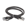 Патч-корд 4 пары, 2хRJ45, 15м, Кат.6, FTP, черный, PVC, ITK PC09-C6F-15M