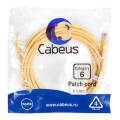 Патч-корд 4 пары, 2хRJ45, 5м, Кат.6, UTP, желтый, PVC, Cabeus PC-UTP-RJ45-Cat.6-5m-YL