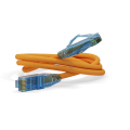 Патч-корд 4 пары, 2хRJ45, 1м, Кат.6, UTP, оранжевый, LSZH, Hyperline PC-LPM-UTP-RJ45-RJ45-C6-1M-LSZH-OR